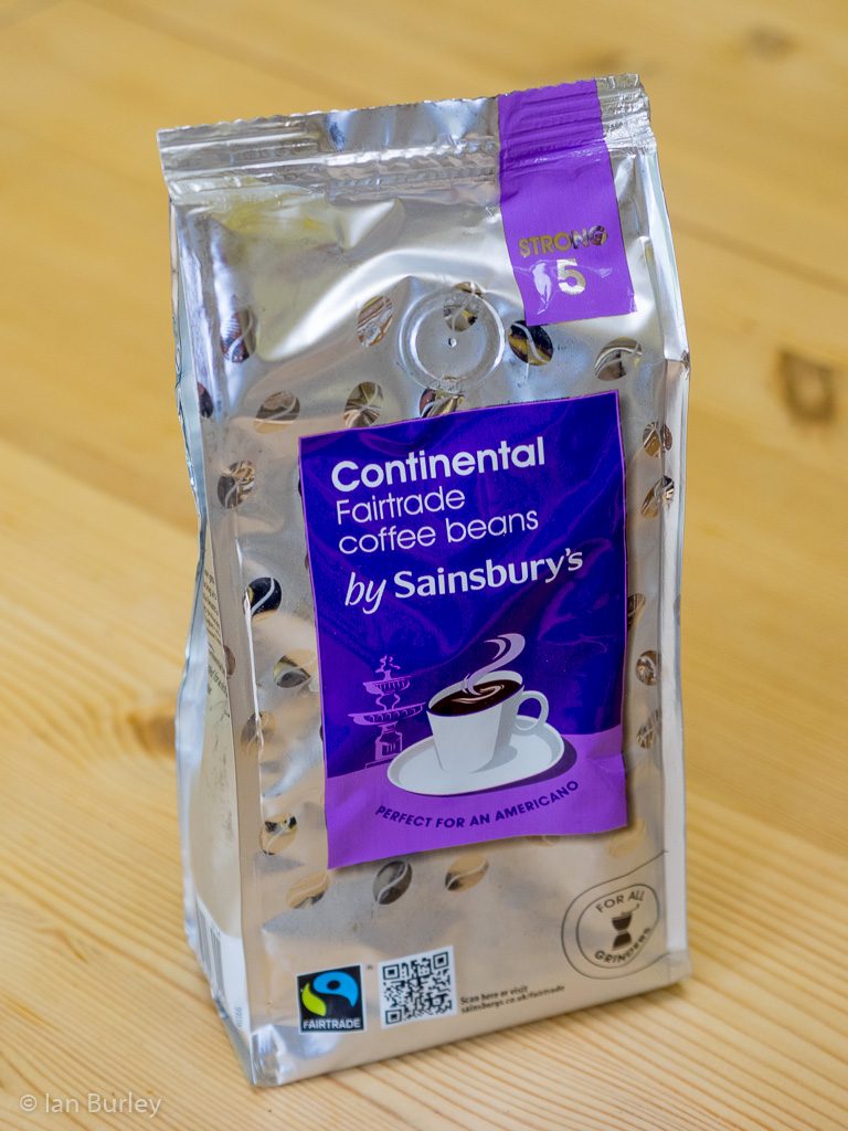 Sainsbury's Continental Fairtrade coffee beans review Ian Burley's BLOG